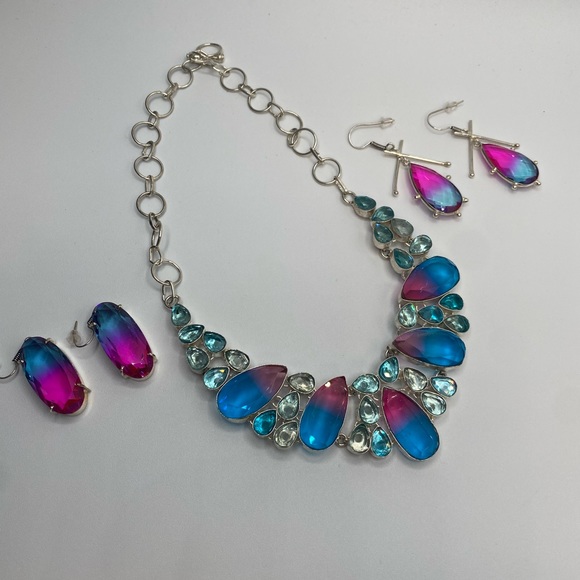 Tourmaline & Sterling Silver Earrings - Picture 2 of 5